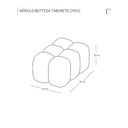 Sala Bottega - Taburete Chico